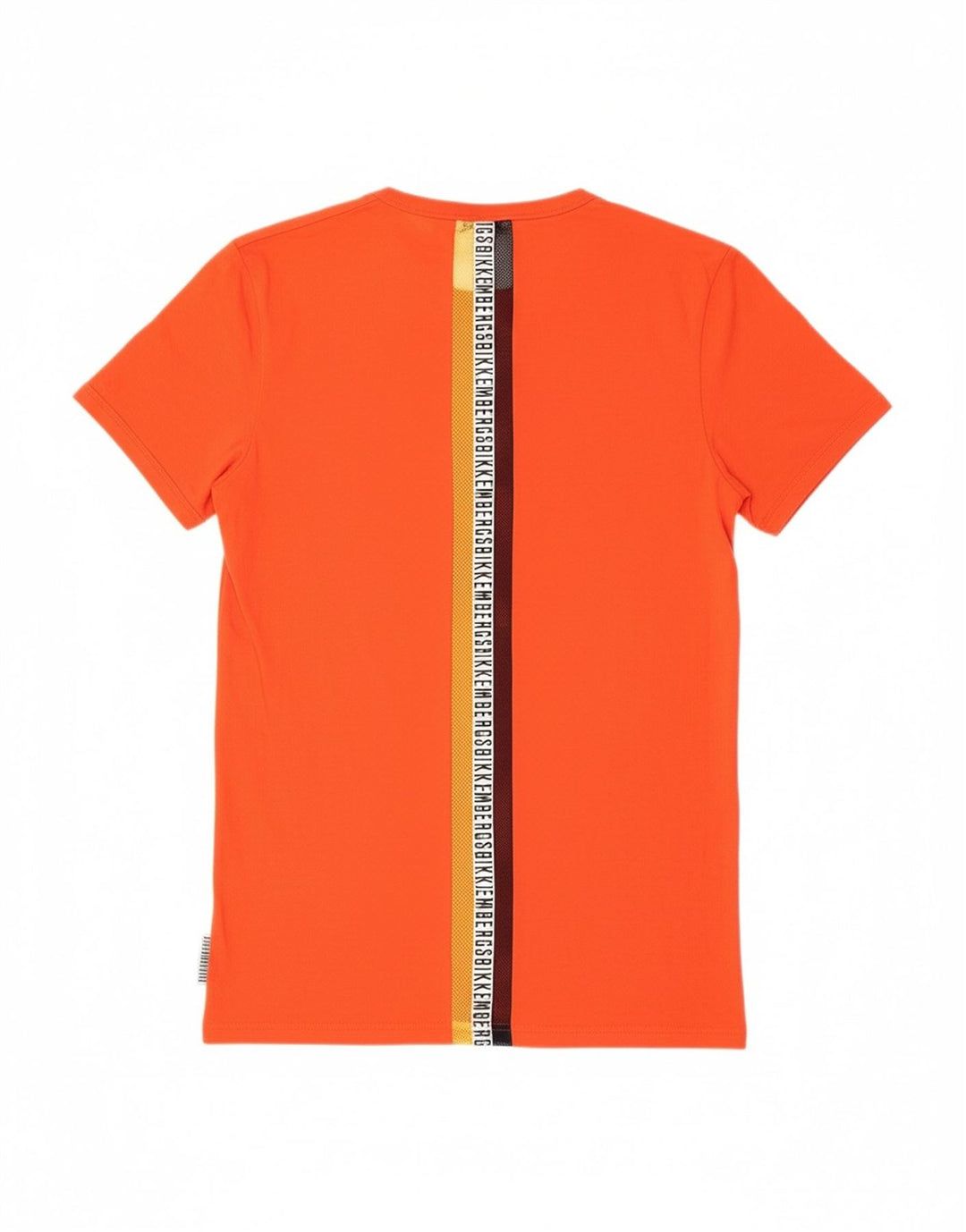 BIKKEMBERGS Mens Graphic T-Shirt Top Medium Orange Cotton
