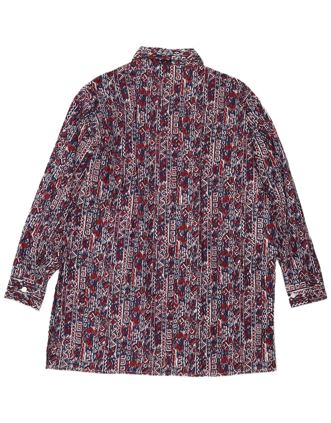 VINTAGE muška košulja veličine 41 velika tamnoplava geometrijska