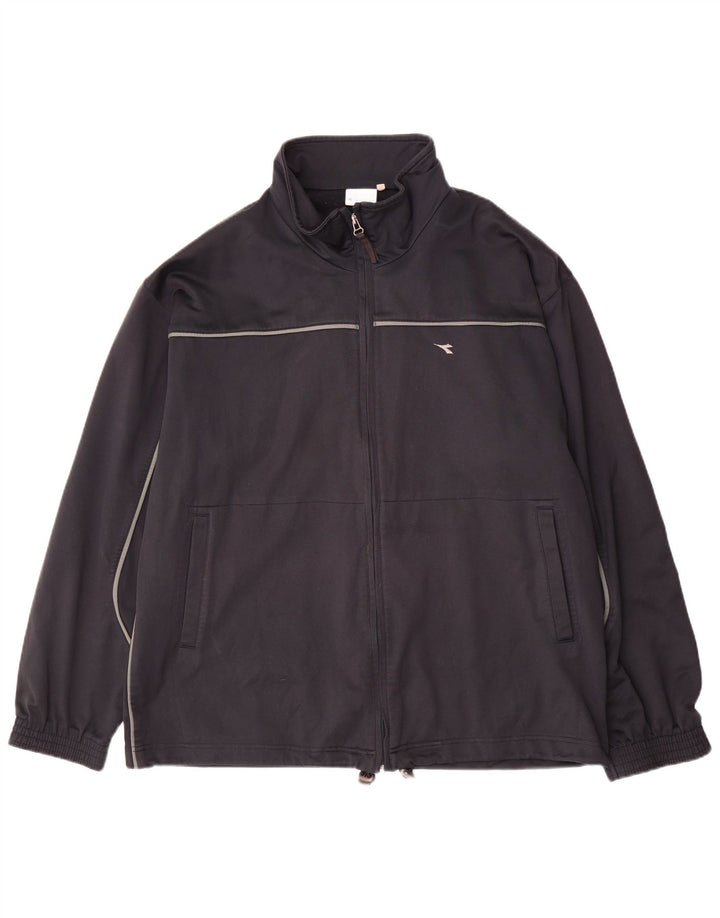 DIADORA Mens Tracksuit Top Jacket IT 54 XL Navy Blue