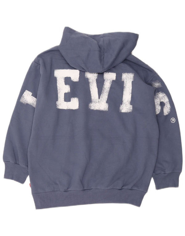 Levi's Boys majica s kapuljačom s kapuljačom 11-12 godina tamnoplavi pamuk
