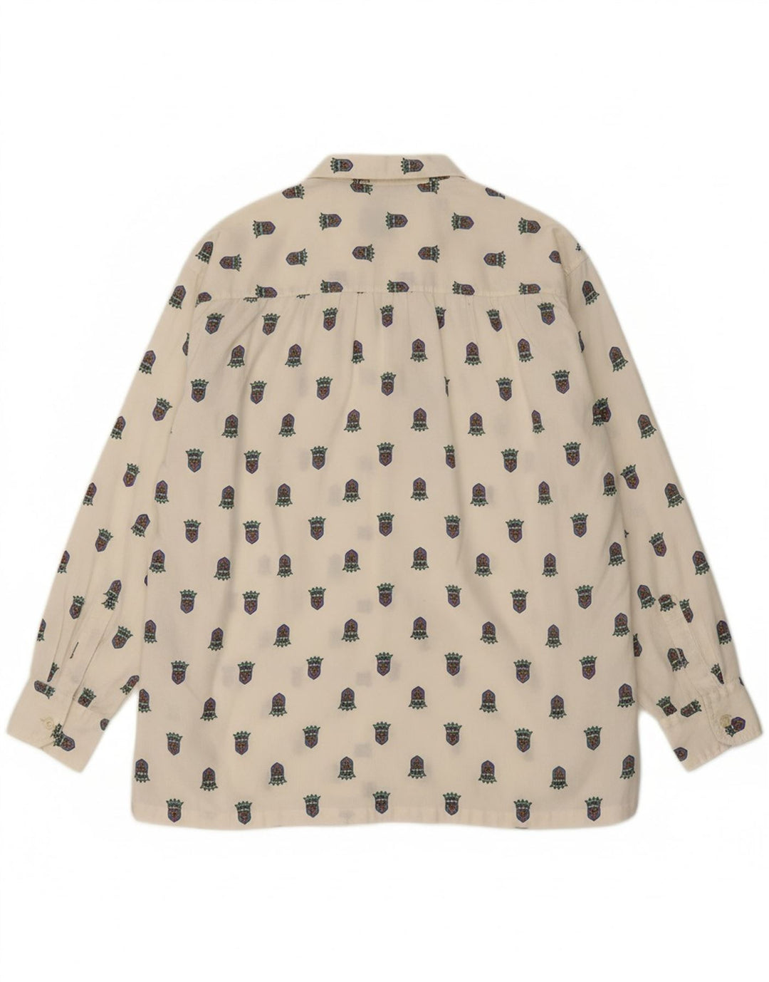 VINTAGE Womens Shirt UK 18 XL White Geometric
