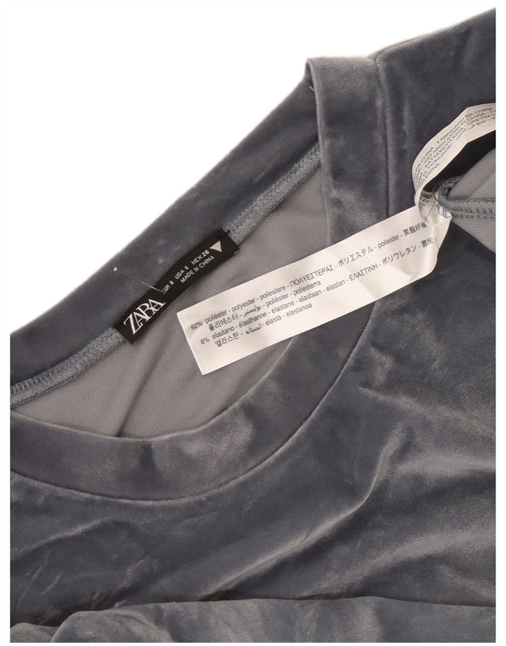 Zara ženski džemperi od kratkog velura UK 10 Small Grey