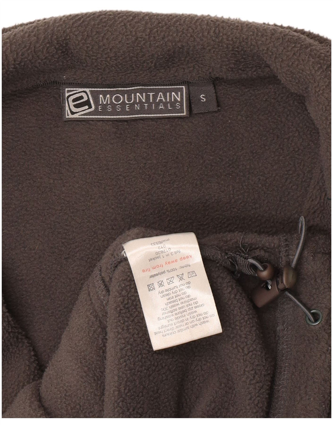 Mountain Essentials muška flis jakna UK 36 mali sivi poliester