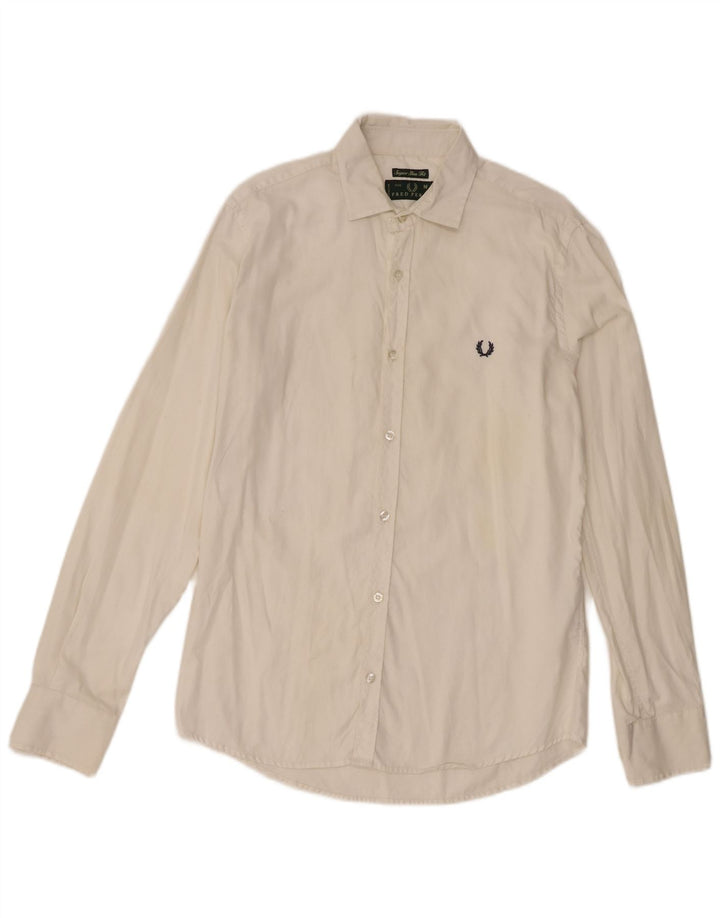 Fred Perry muška ekstra uska košulja srednje bijelog pamuka
