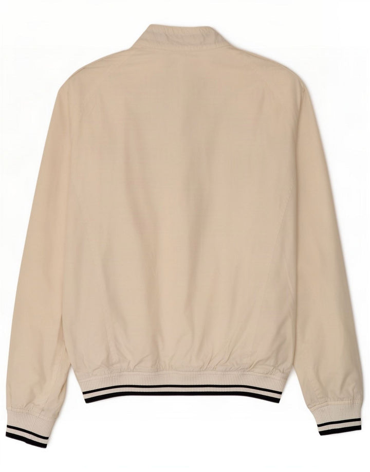 Jack & Jones Mens Bomber Jacket UK 40 Large White Polyester
