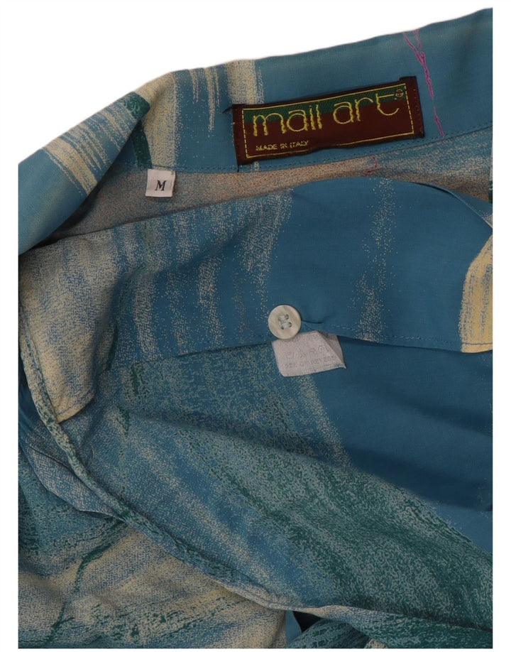 Vintage muška košulja kratkih rukava s apstraktnim uzorkom srednje raznobojna