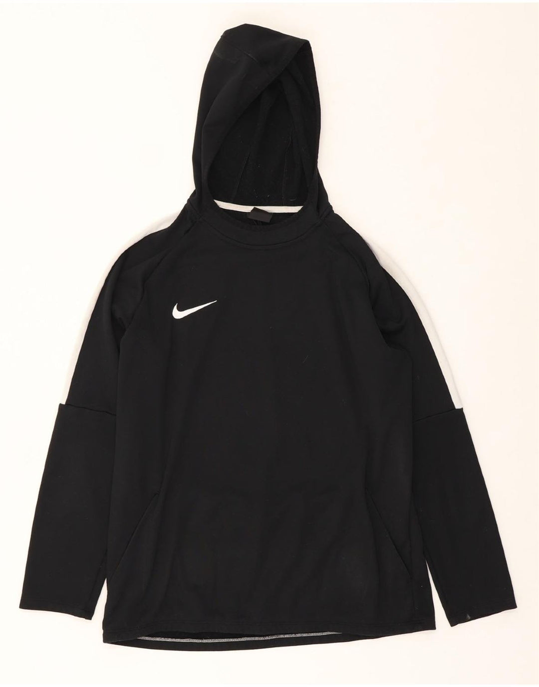 NIKE muški Dri Fit džemper s kapuljačom, veliki crni poliester u boji