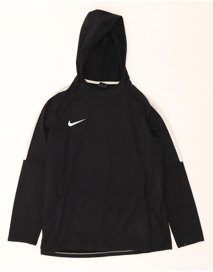 NIKE muški Dri Fit džemper s kapuljačom, veliki crni poliester u boji