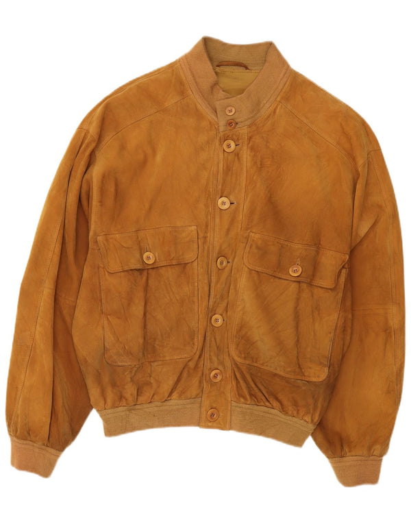 Vittorio Forti muška bomber jakna od brušene kože IT 50 velika bež koža