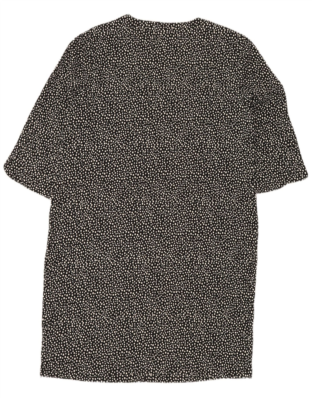 MARKS & SPENCER Ženska Shift haljina UK 14 Veliki crni geometrijski poliester