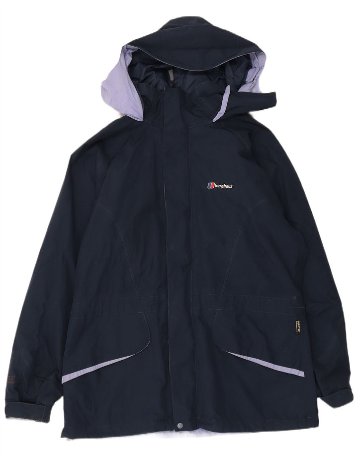 Berghaus muška kišna jakna s kapuljačom UK 40 velika tamnoplava poliesterska