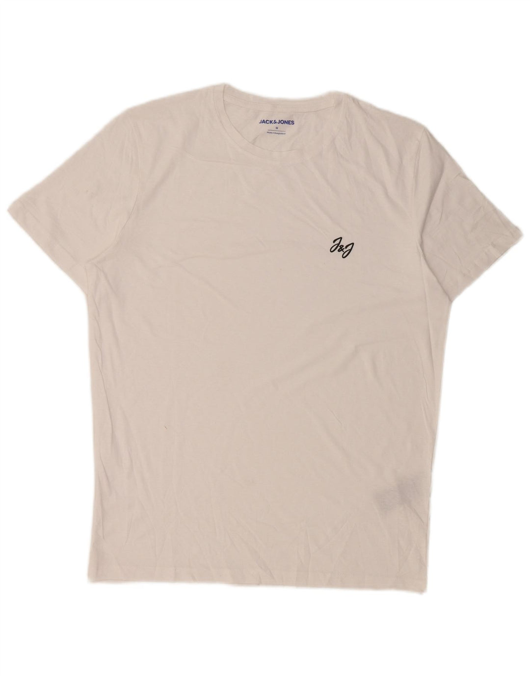JACK & JONES Muška majica kratkih rukava Srednje bijeli pamuk