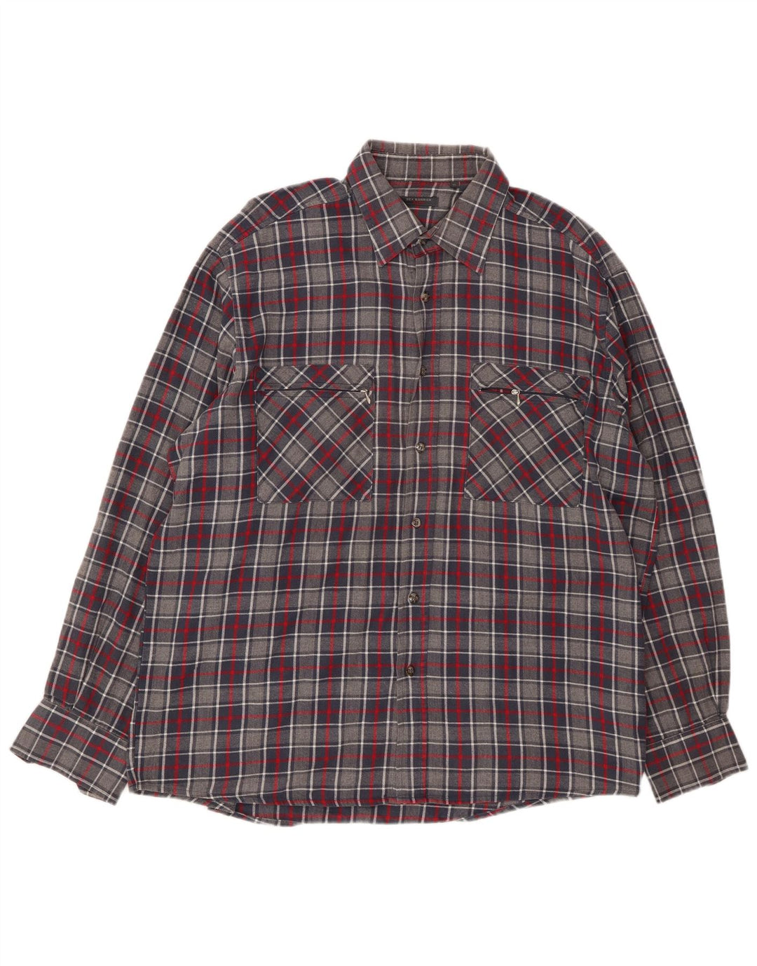 SEA BARRIER Muška flanelska košulja XL sivi karirani pamuk