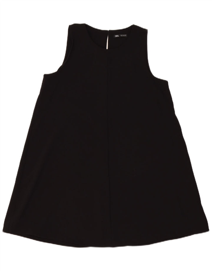 Zara ženska šator haljina bez rukava UK 16 veliki crni poliester