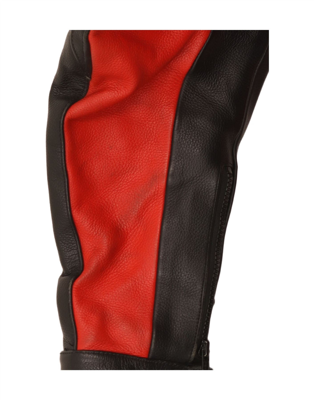 Vintage muška kožna trkaća jakna UK 40 Veliki raznobojni blok u boji