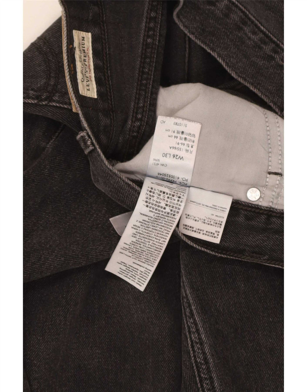 Levi's ženske sužene traperice Dad W26 L30 sivi pamuk