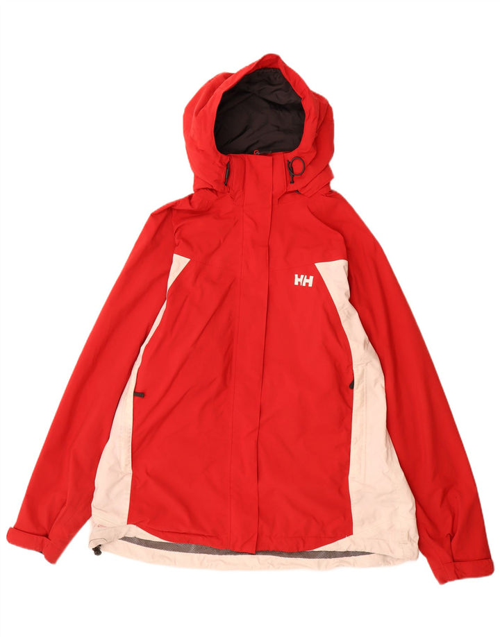HELLY HANSEN Ženska kišna jakna s kapuljačom UK 18 XL Crveni poliester u boji