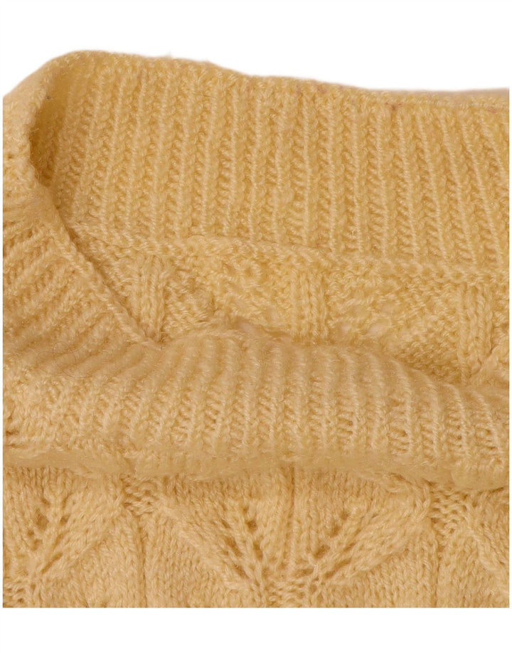 VINTAGE ženski džemper s kornjačičastim ovratnikom UK 14 Veliki bež