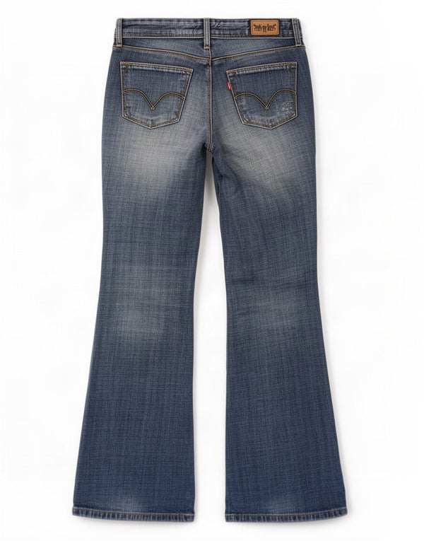 Levi's ženske 572 traperice s niskim strukom, šišane traperice W28 L30, plavi pamuk