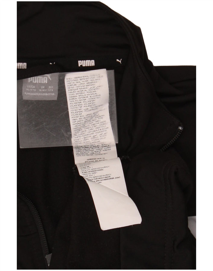 PUMA Gornja jakna trenirke za dječake 15-16 godina crna poliester u boji