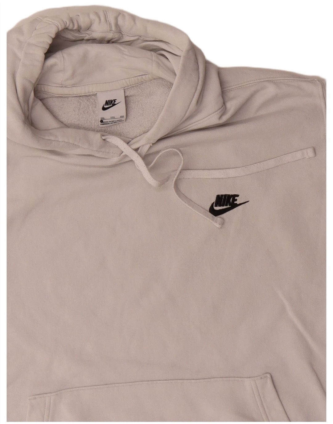 Nike muška majica s kapuljačom 2XL bijeli pamuk