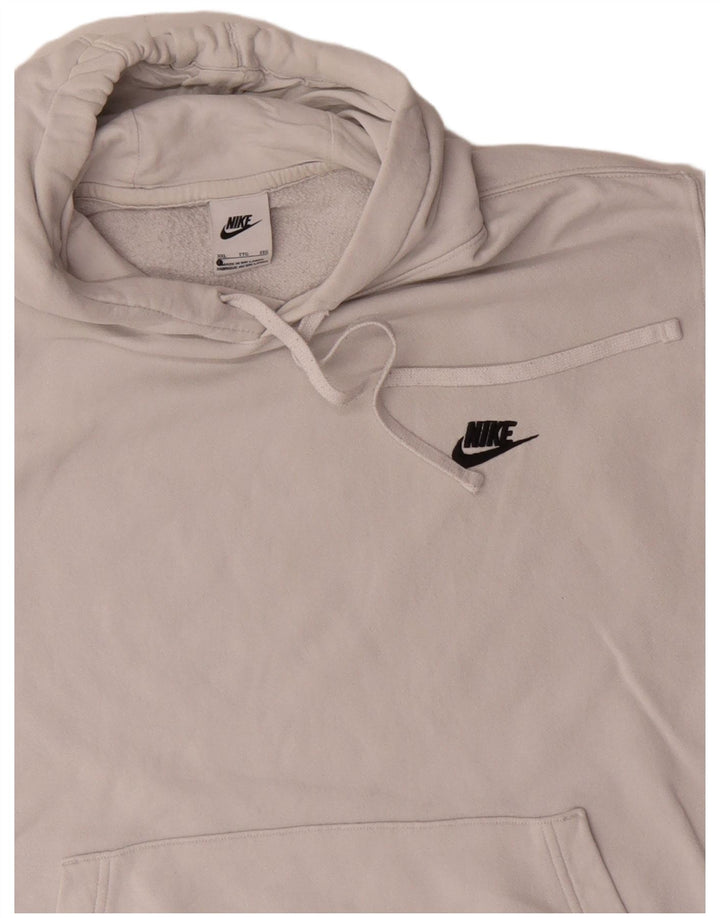 Nike muška majica s kapuljačom 2XL bijeli pamuk