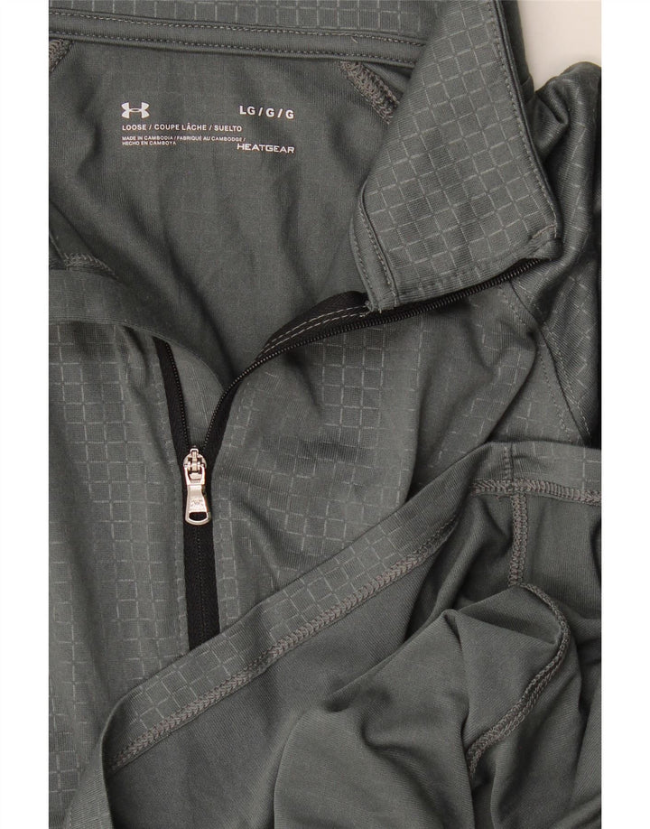 Under Armour Top trenirke Heat Gear Pulover Large Grey Gingham