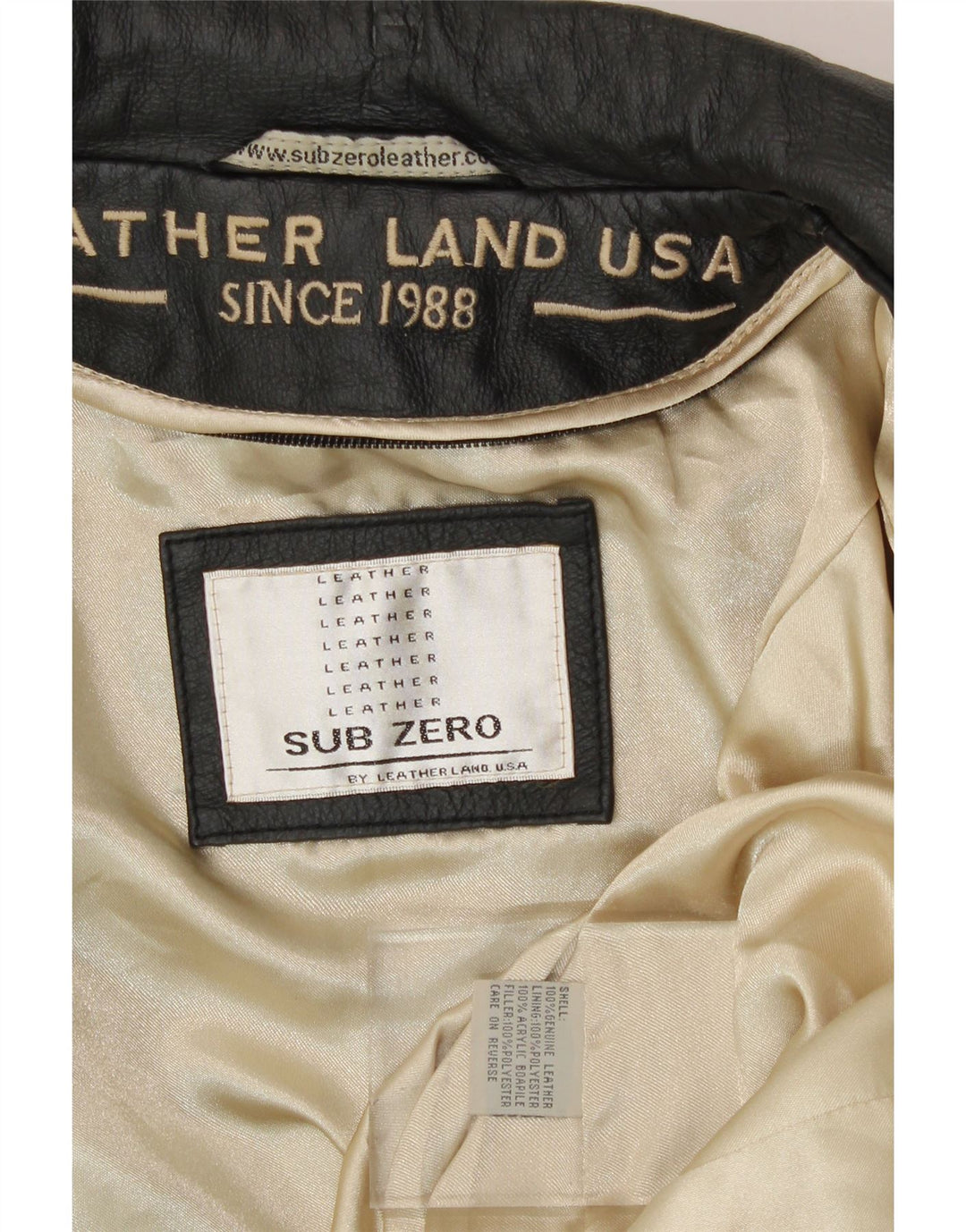 SUB ZERO Womens Leather Jacket UK 14 Medium Black Leather Vintage Sub Zero and Second-Hand Sub Zero from Messina Hembry 