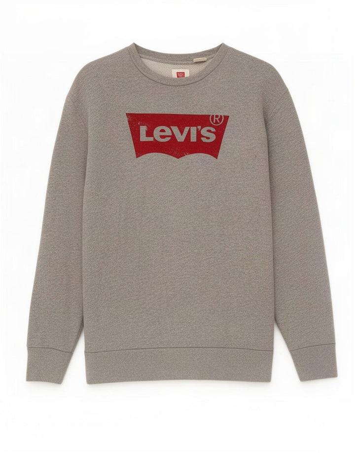 Levi's muška majica s grafičkim motivima srednje sivi pamuk