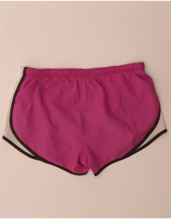 Nike Ženske Dri Fit Sportske Kratke Hlače UK 14 Medium Pink Colourblock Poliester
