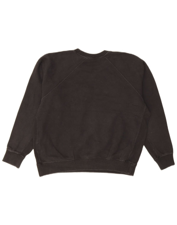 Champion Womens Graphic Oversized Sweatshirt Jumper UK 14 Medium Black