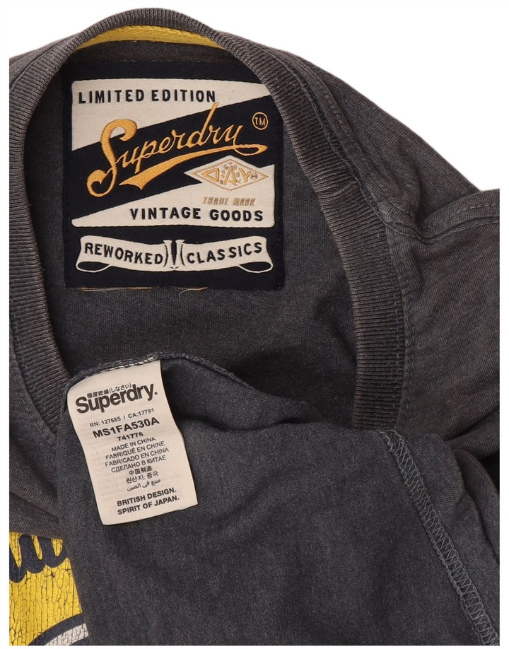 Superdry muška grafička majica kratkih rukava srednje sivi pamuk