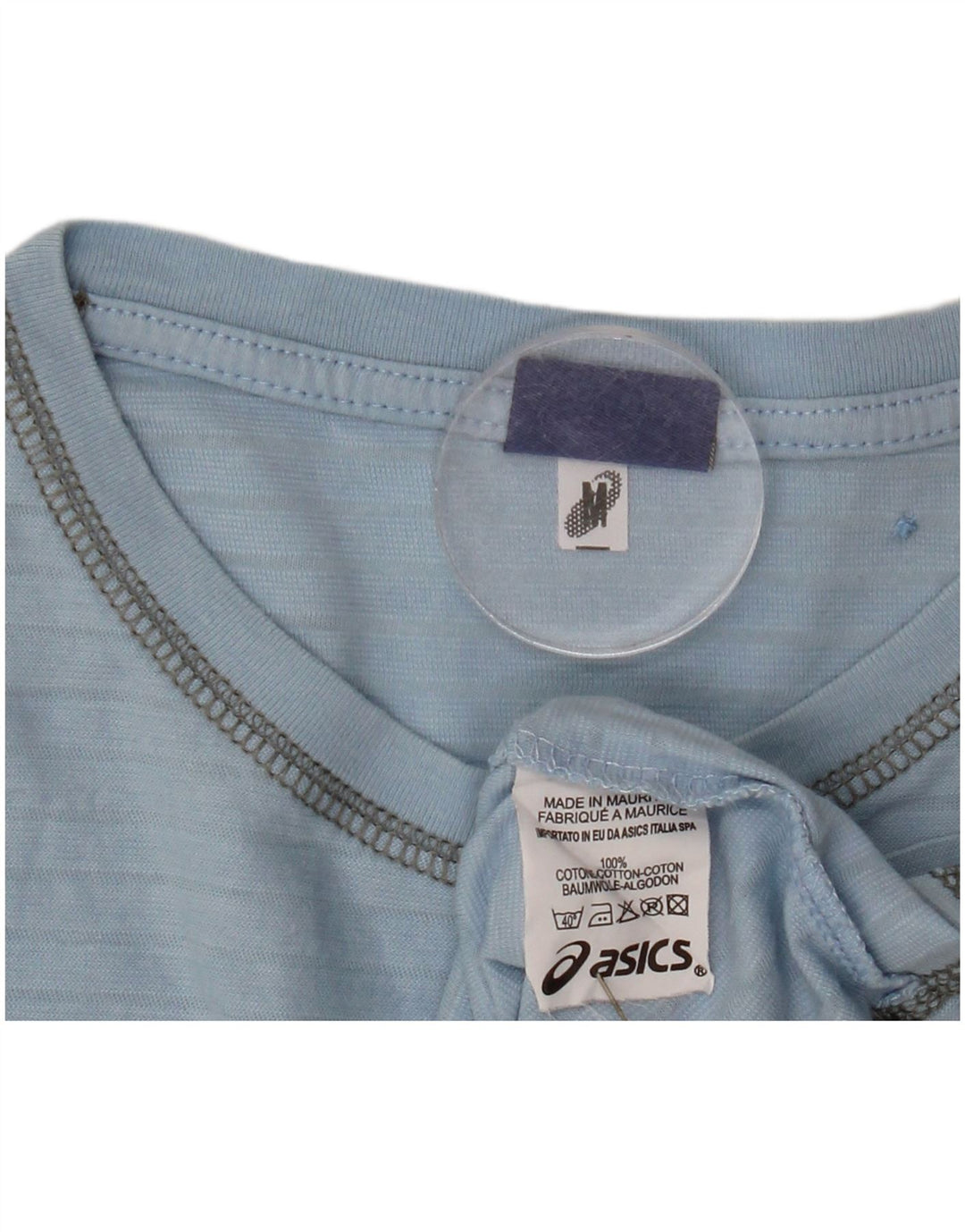 ASICS ženska majica kratkih rukava s grafičkim motivima UK 14 srednje plave pruge pamuk
