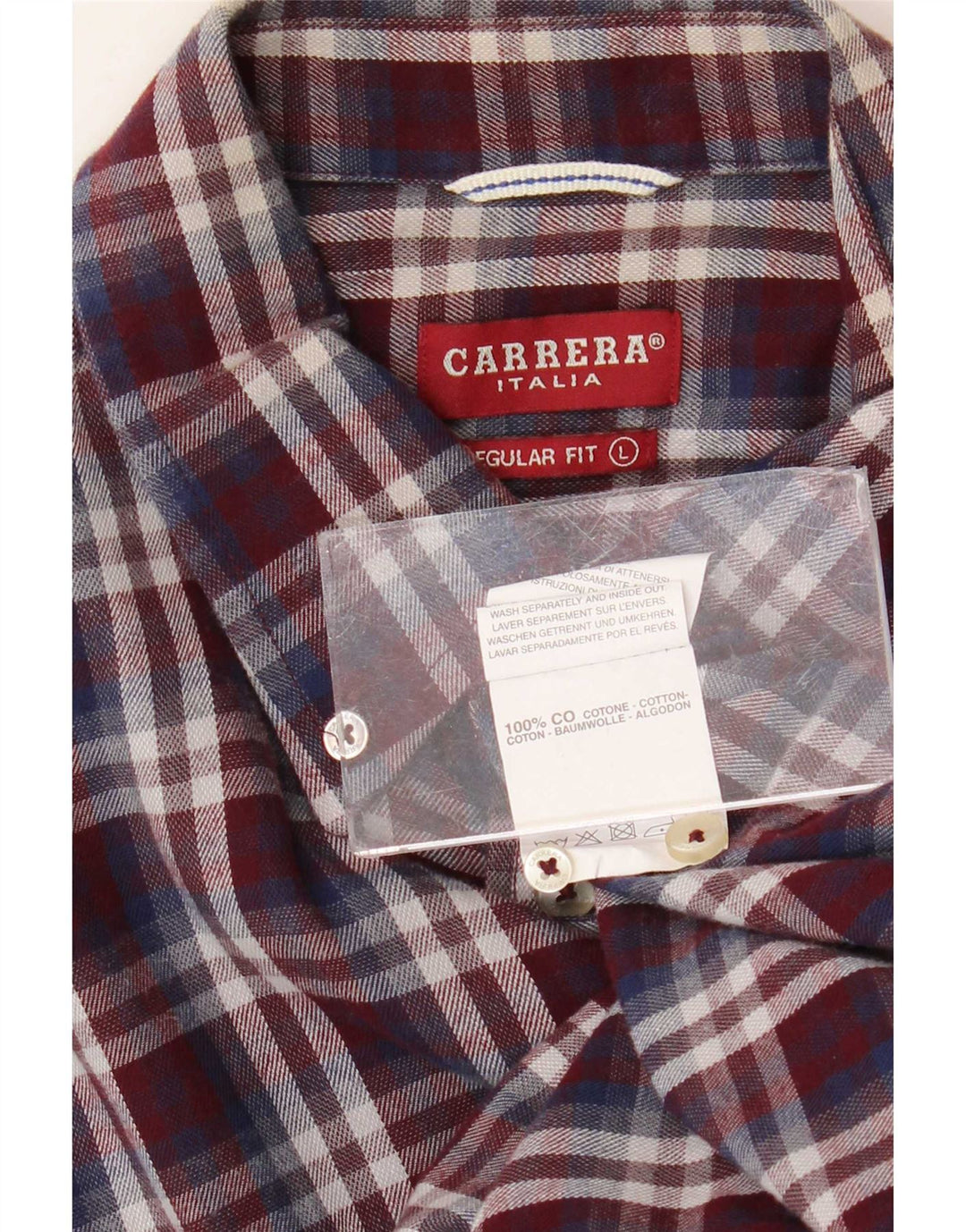 Carrera muška flanelska košulja standardnog kroja, pamuk, veliki raznobojni karirani komad