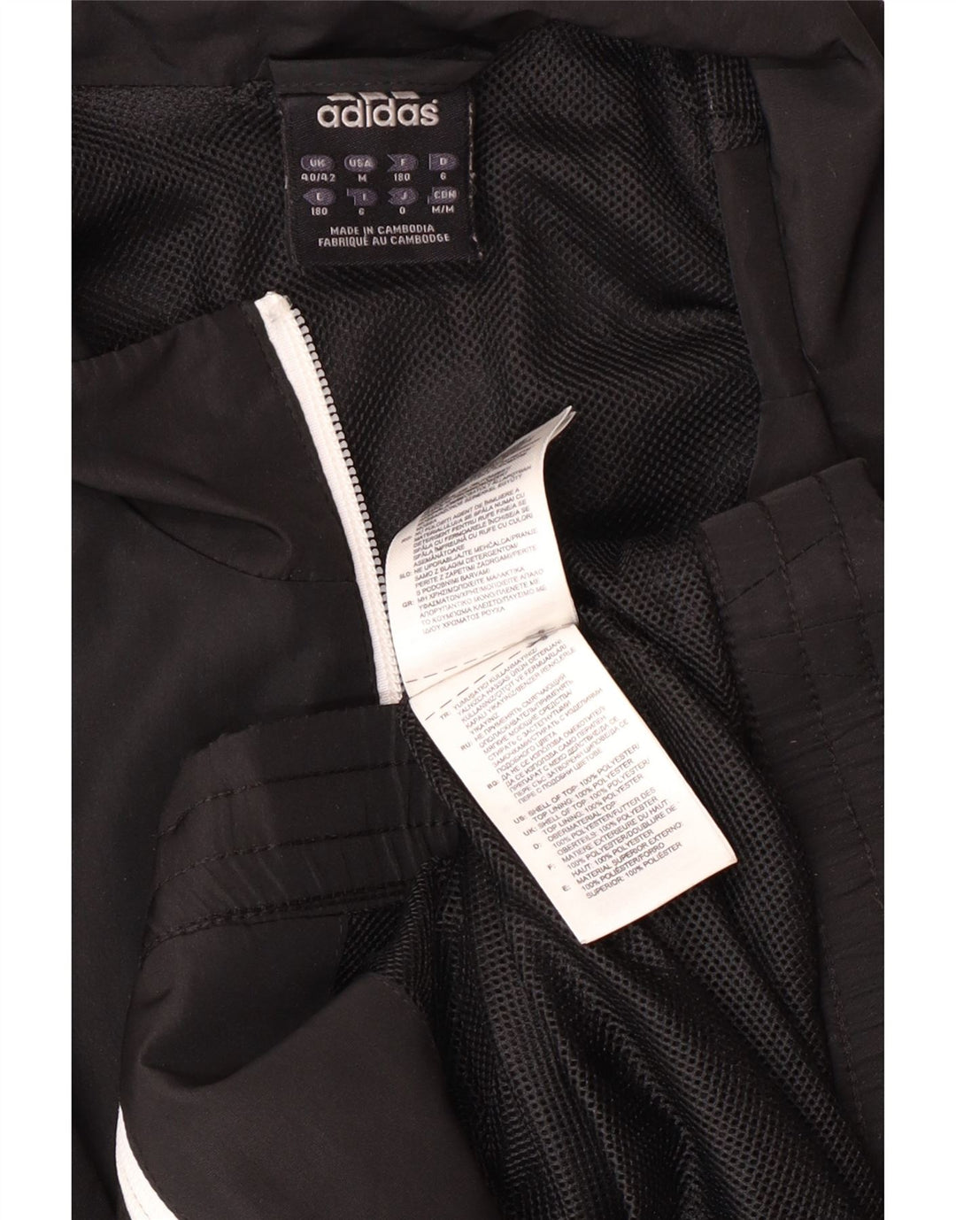 Adidas muška gornja jakna za trenirku UK 40/42 srednje crni poliester