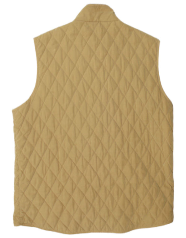 Conte of Florence Mens Quilted Gilet UK 44 2XL Beige Polyester