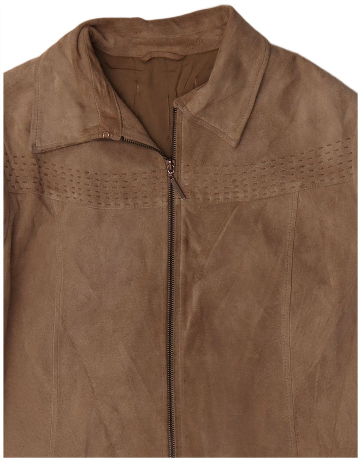 VINTAGE Ženska antilop jakna UK 16 Velika bež