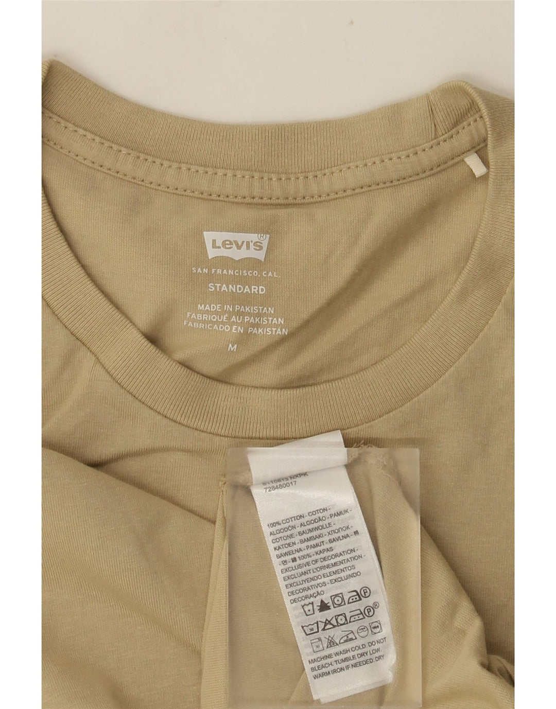 LEVI'S Standardna muška majica dugih rukava srednje bež pamuk