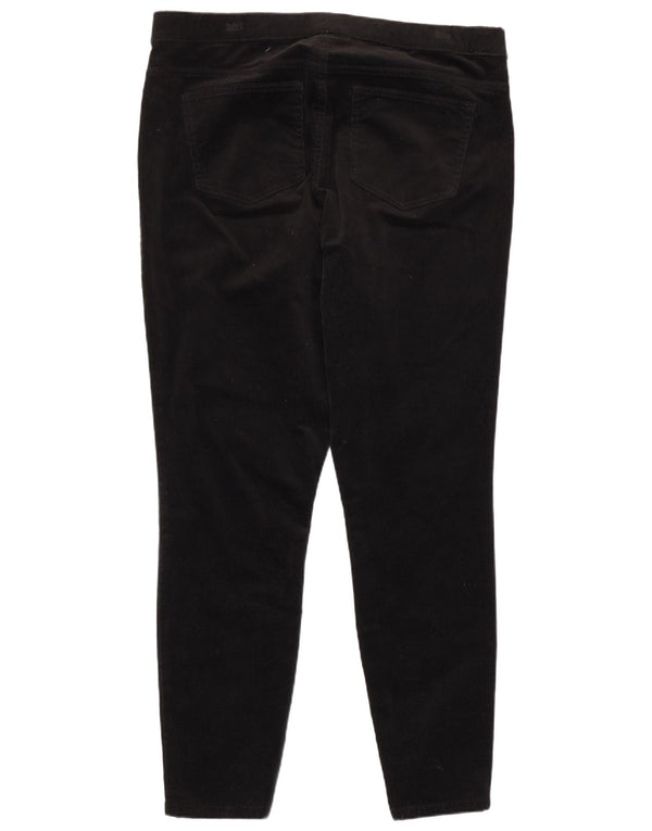 Marks & Spencer ženske uske hlače od samta UK 18 XL W36 L28 crne