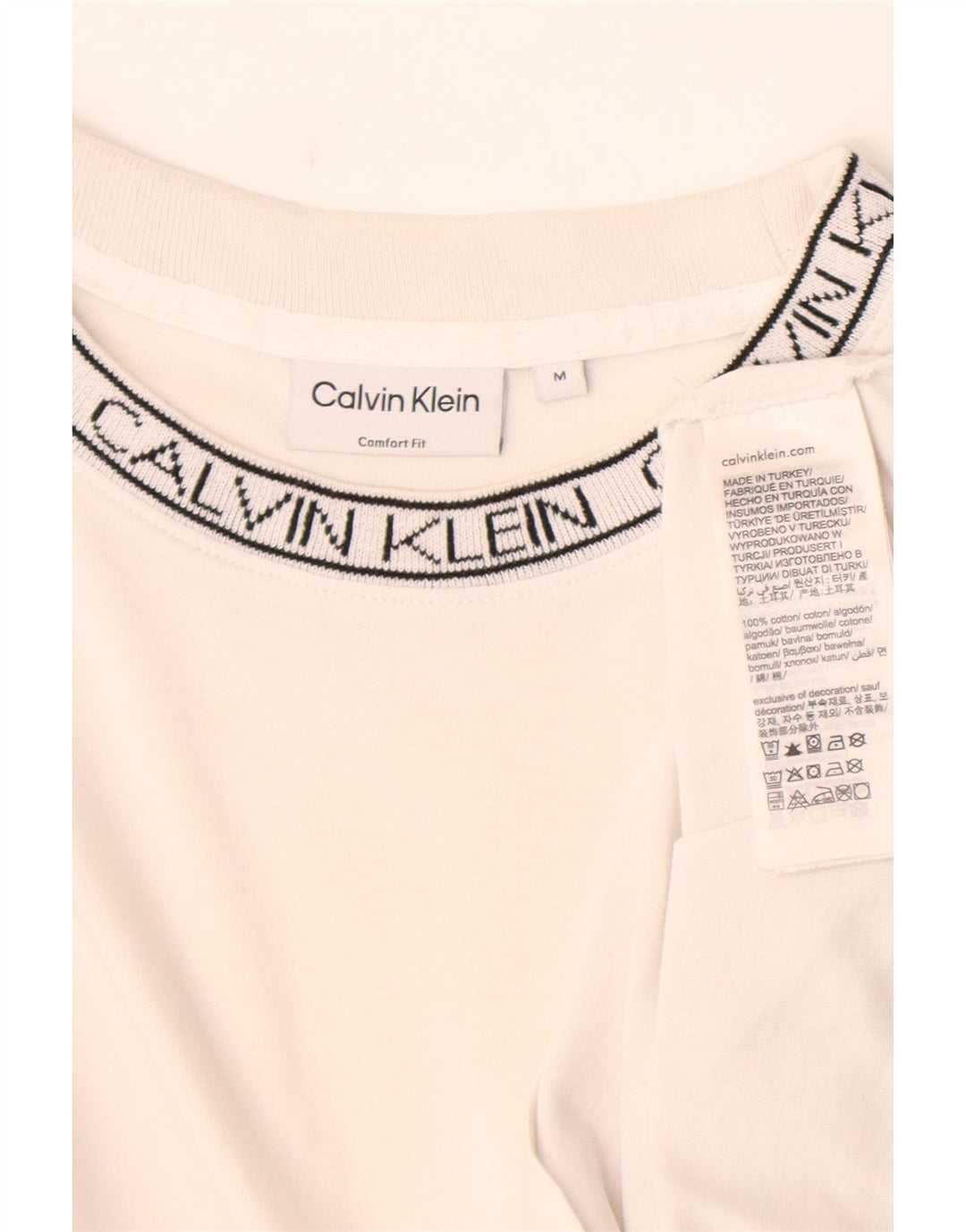 Srednji bijeli pamuk muške majice s grafičkim motivima Calvin Klein