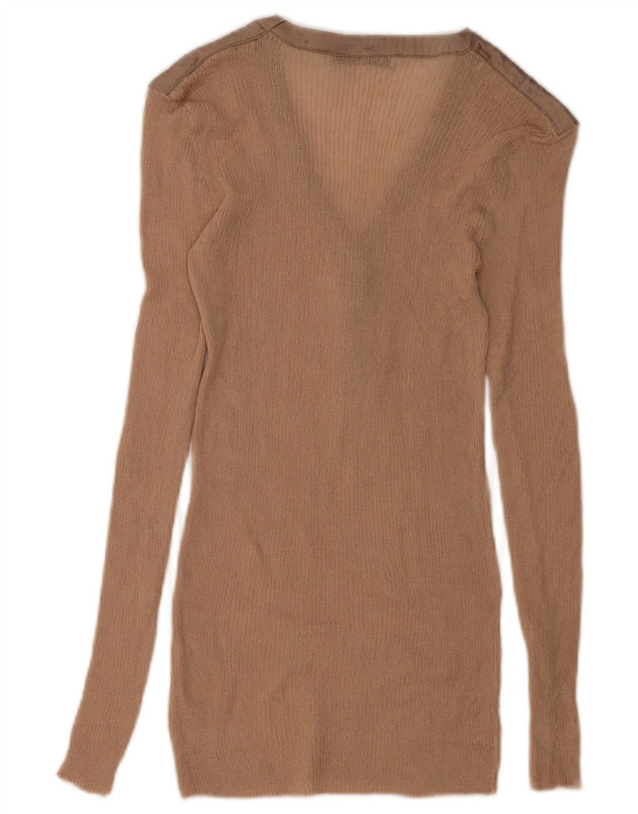 Zara ženska majica dugih rukava UK 10 Small Beige Colourblock