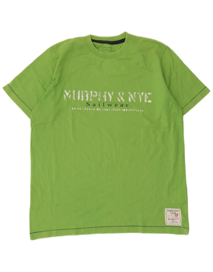 Murphy & Nye muška grafička majica kratkih rukava Srednje zeleni pamuk