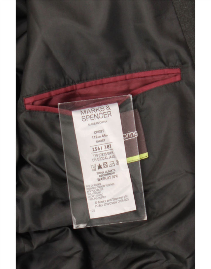 Marks & Spencer muška kratka jakna sa 2 gumba UK 44 XL sivi poliester