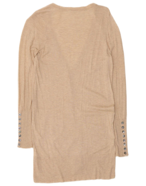 Marks & Spencer ženski dugi kardigan pulover UK 12 Medium Beige Flecked