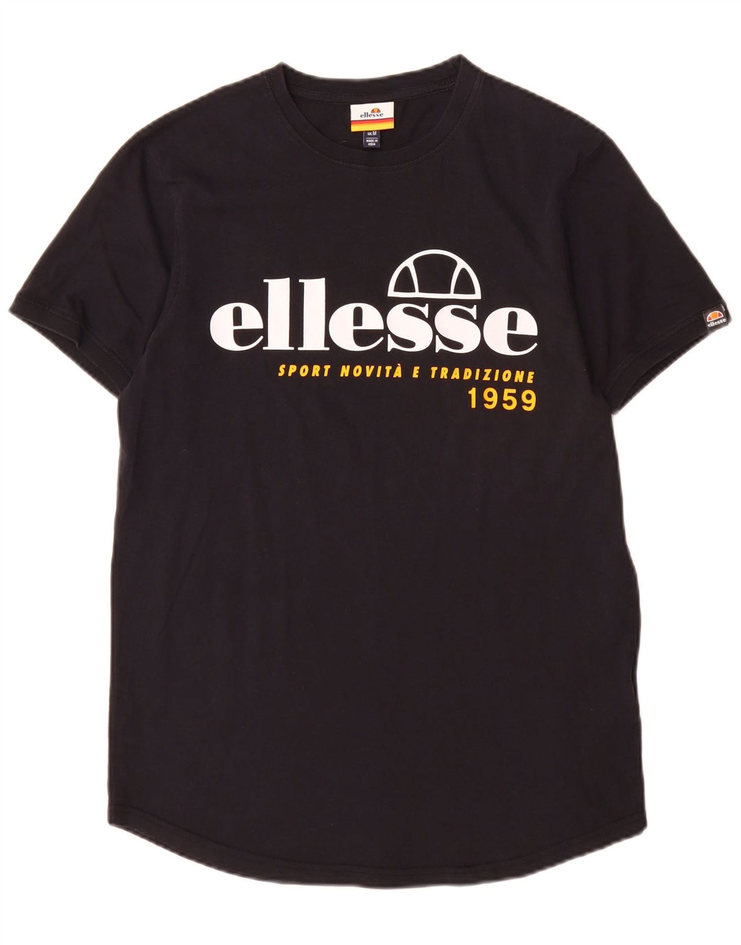 Muška majica kratkih rukava Ellesse Graphic T-Shirt Srednji crni pamuk