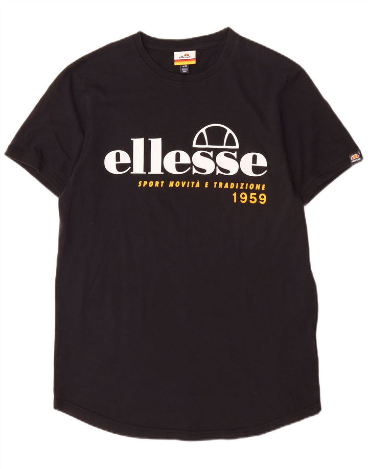 Muška majica kratkih rukava Ellesse Graphic T-Shirt Srednji crni pamuk