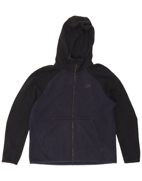 NIKE muški pulover s kapuljačom na patentni zatvarač, veliki tamnoplavi pamuk