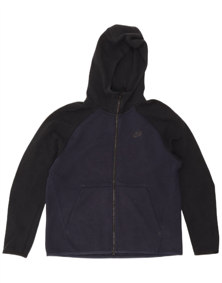 NIKE muški pulover s kapuljačom na patentni zatvarač, veliki tamnoplavi pamuk
