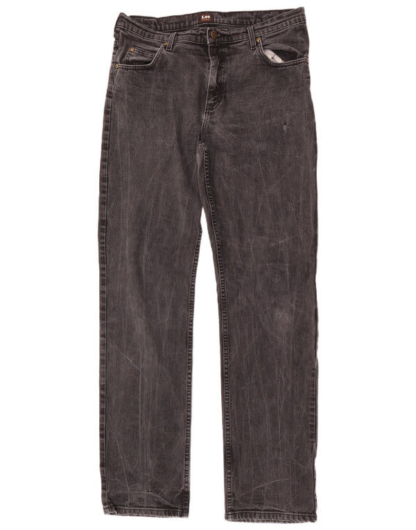 Lee Mens Brooklyn Straight Jeans W36 L36 Crni pamuk