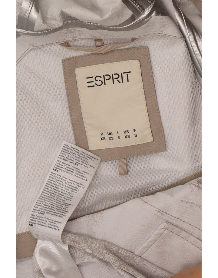 Esprit ženska velika kabanica s kapuljačom UK 6 XS bež poliester